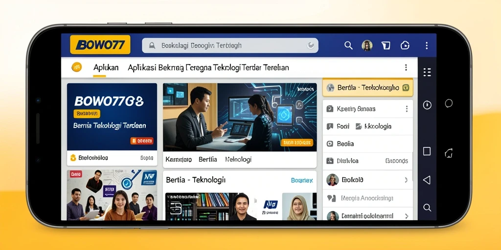 Antarmuka BOWO77 yang modern dan informatif