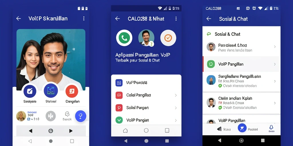 Tampilan antarmuka aplikasi CALO288 untuk VoIP Panggilan yang user-friendly.