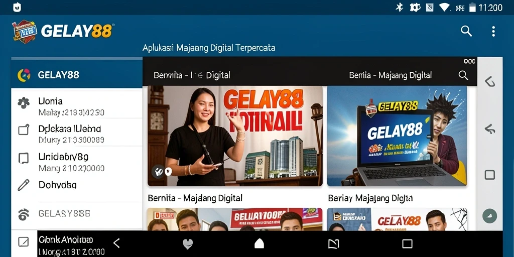 Tampilan antarmuka aplikasi Majalah Digital GELAY88 yang modern dan menarik.