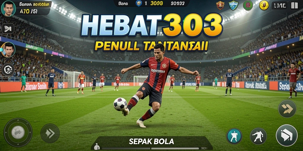 Tampilan antarmuka permainan sepak bola HEBAT303 yang memukau dan intuitif.