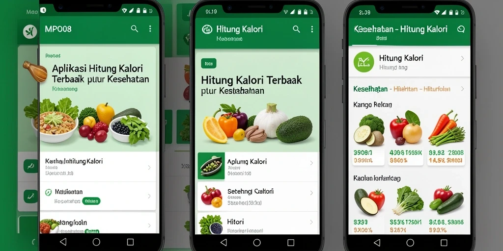 Tampilan antarmuka MPO08 yang simpel untuk menghitung kalori.