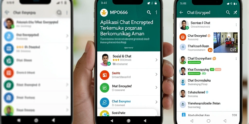 Tampilan antarmuka utama MPO666 dengan fitur Chat Encrypted.
