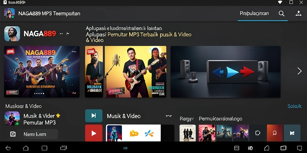 Tampilan antarmuka NAGA889 yang intuitif dan modern untuk Pemutar MP3.