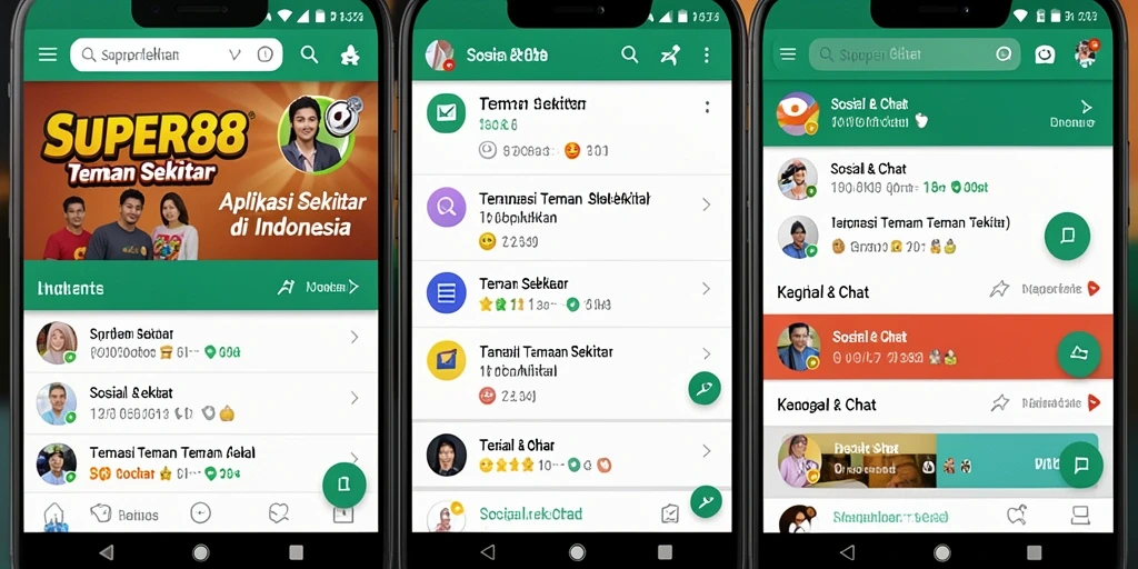 Tampilan antarmuka SUPER88 yang modern dan menarik untuk Teman Sekitar.